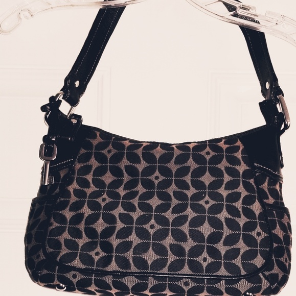 Fossil Handbags - 💎 Fossil canvas and leather trim, handle bag.
